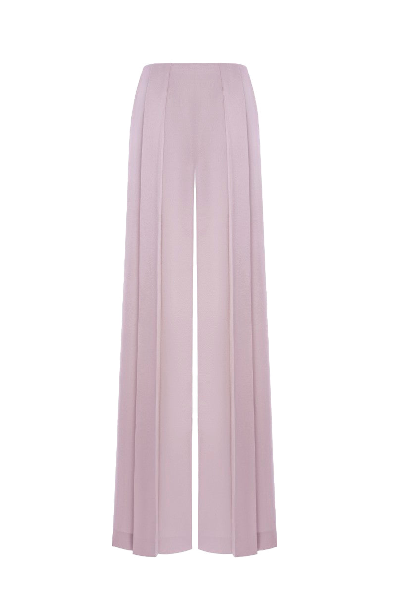 Pink LEKIEU Palermo pants shown on a model, featuring a relaxed fit and stylish design for casual wear.