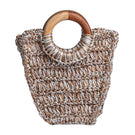 Catarina Mina nude beige top handle bag with sleek design and structured shape, perfect for elegant everyday use.