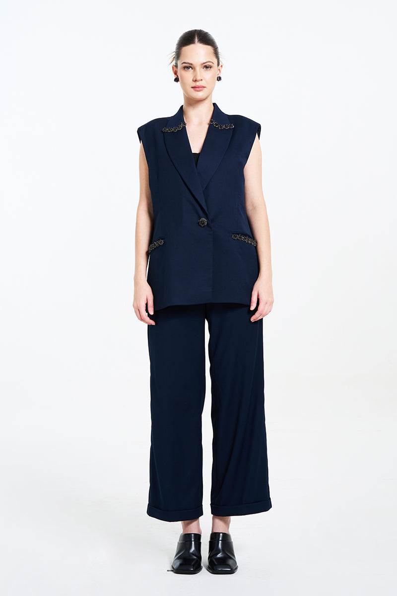 CALESTE BLAZER IN NAVY - CULT MIA