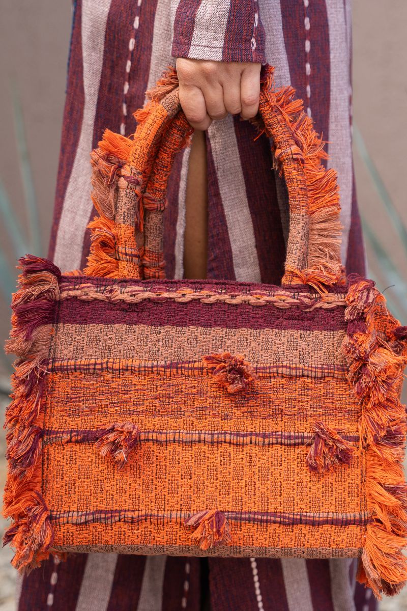 Bani medium Poka organza top handle bag with elegant design and structured shape, perfect for stylish carry.