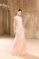 Elegant FLARIN gown by Arti Apparel featuring a flowing design with intricate detailing, perfect for formal occasions.