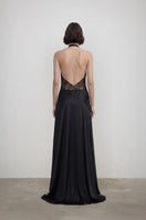 Elegant Deme By Gabriella Ruth gown with flowing fabric and intricate detailing, stylish evening dress for formal occasions.