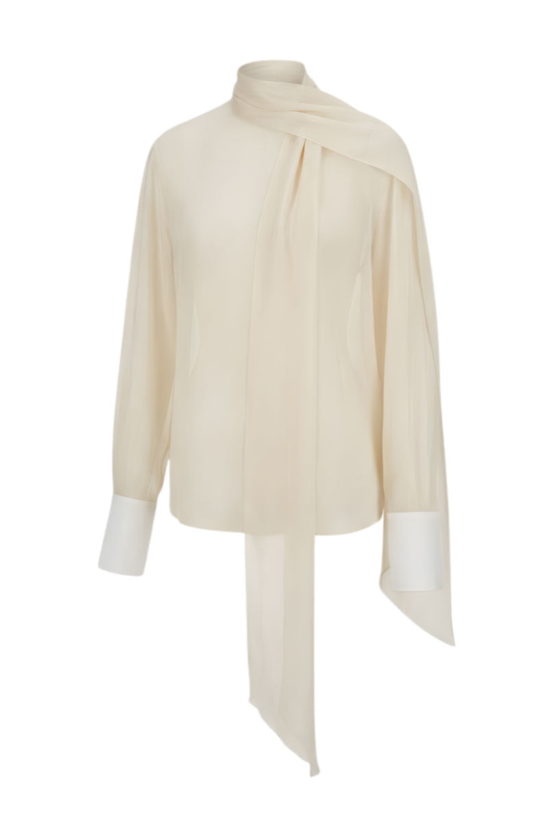 White Plan Ivory Grace co-ord set featuring a stylish top and matching pants, perfect for elegant casual wear.