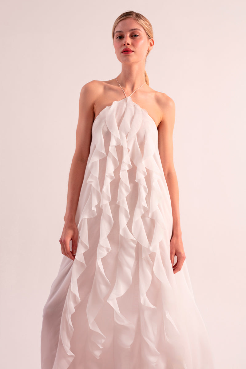 AQUA DRESS IN WHITE - CULT MIA