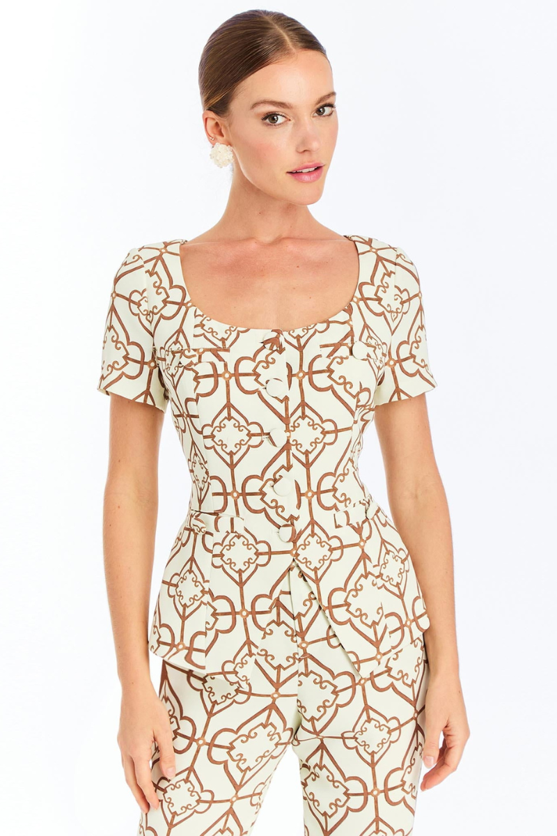 GENEVA TOP IN QUATREFOIL TILE