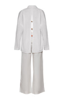 Baobab Wayra shirt in Salina color, featuring a stylish, comfortable design with a relaxed fit and button details.