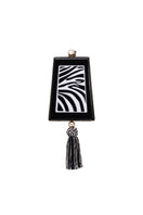 Waiwai Rio zebra print trapezoid shoulder bag with adjustable strap and spacious interior, stylish accessory for everyday use.