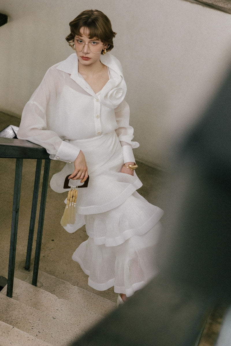 White Plan Shelton Set co-ords featuring a stylish matching top and pants in a sleek, modern design.