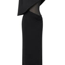 Elegant black Eclipse Frame gown by TONYY featuring a flowing silhouette and sophisticated design, perfect for formal occasions.