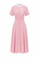 White Plan Cascara midi dress featuring a flowing fabric and elegant design, perfect for stylish occasions.