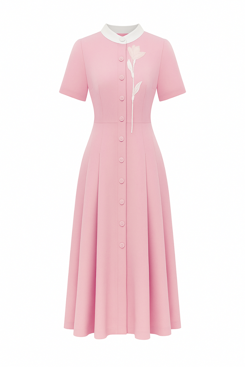 White Plan Cascara midi dress featuring a flowing fabric and elegant design, perfect for stylish occasions.