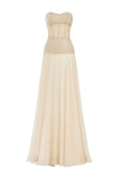 CEM CULT MIA X CEM crystal sculpted gown featuring intricate crystal embellishments and a flowing elegant design.