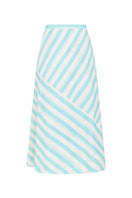 Mestiza New York Santiago convertible midi skirt in Aegean Blooms with a flowy, floral design and adjustable length.