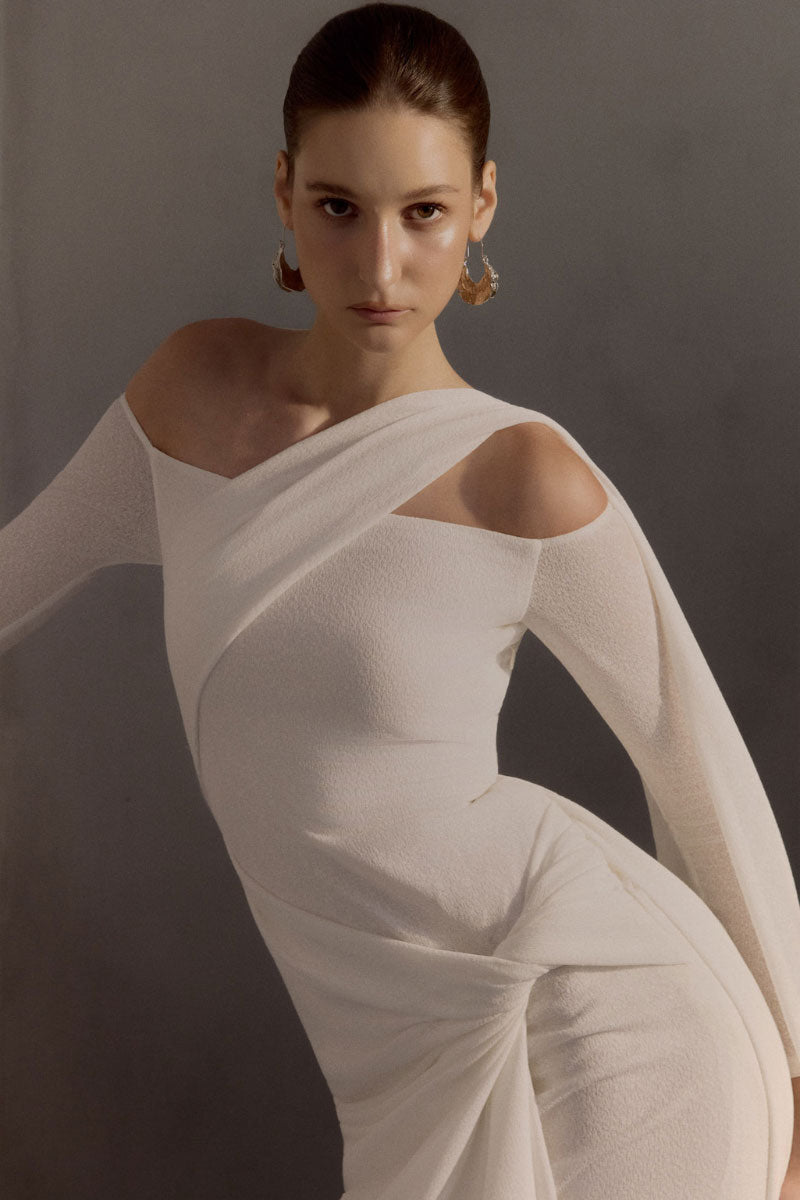 Elegant Narcotic Dress gown by White Plan featuring a stylish design and flowing fabric, perfect for formal occasions.