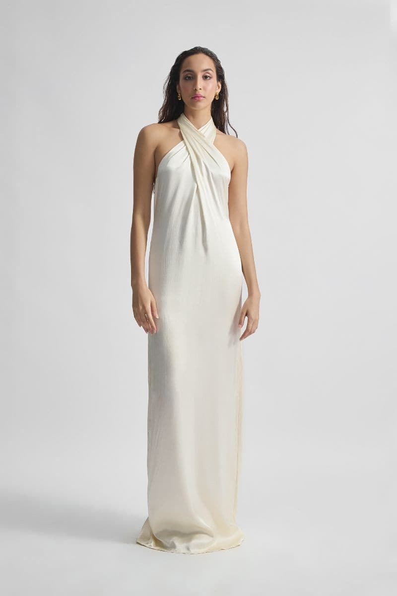 Deme by Gabriella CULT MIA X DEME maxi dress featuring vibrant floral print, flowing fabric, and elegant long silhouette.