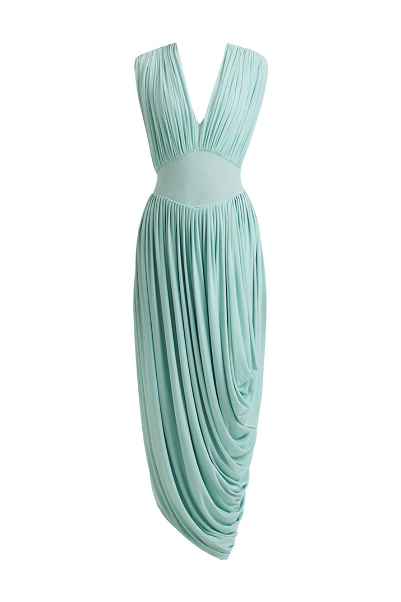 Elegant Deme By Gabriella Amira gown with flowing fabric and intricate detailing, perfect for formal occasions.