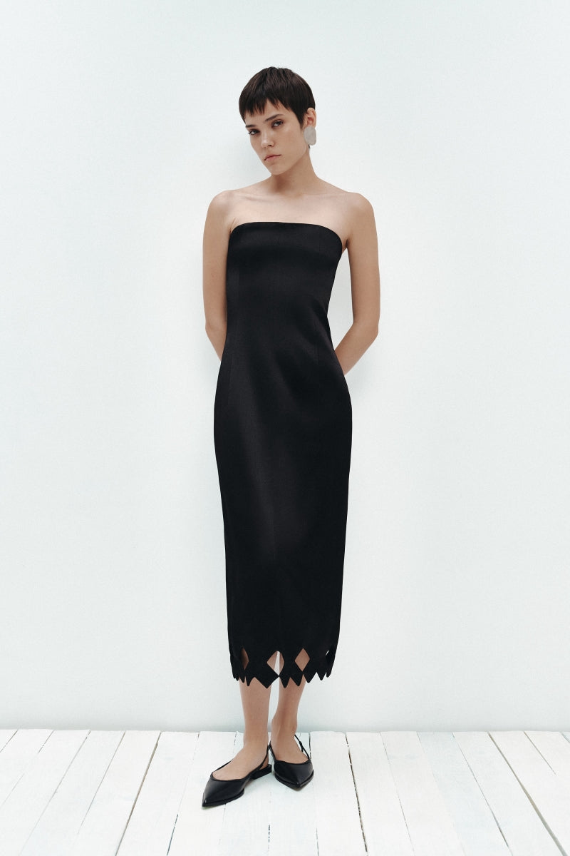 TYMPAN DRESS IN BLACK - CULT MIA