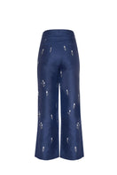 Navy Lovely Tulip Pants by Estefania, stylish women's pants with a tulip design, shown on a model.