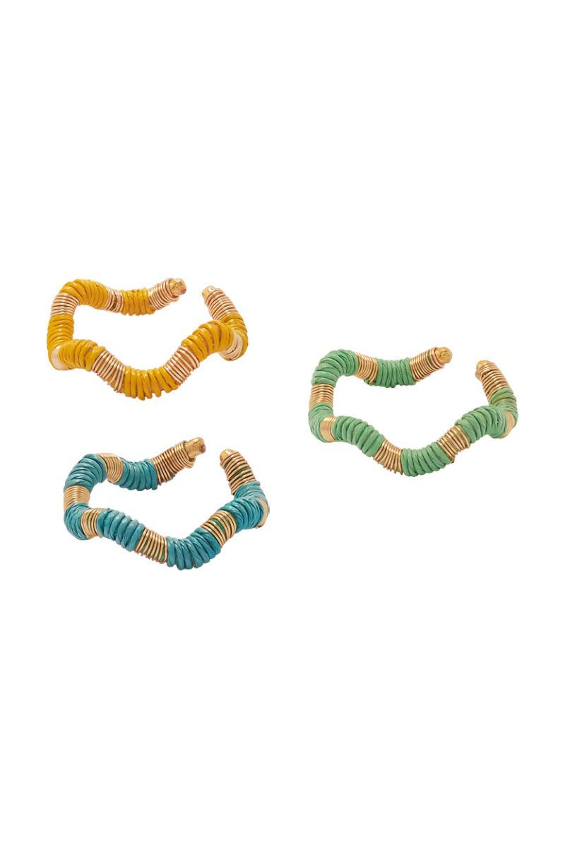 GIOIA RINGS IN MINT AND TURQUOISE AND YELLOW - CULT MIA