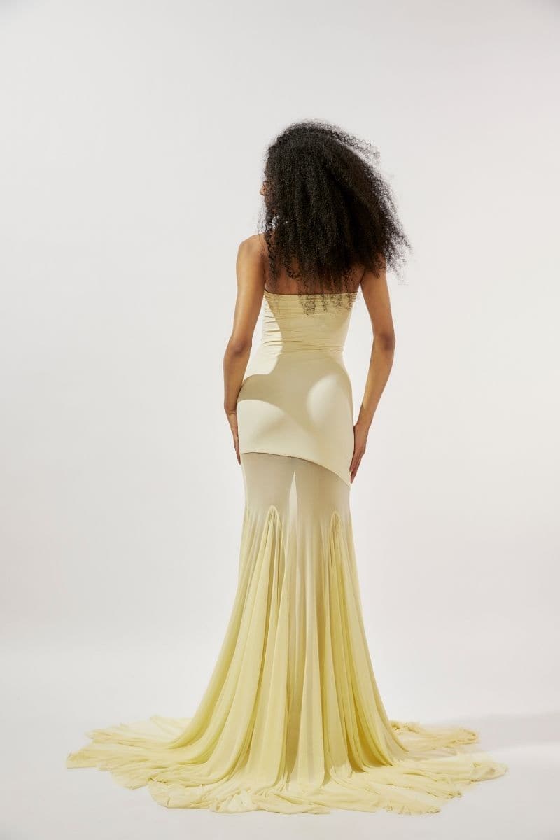 DAHLIA BUTTER YELLOW TUBE GOWN | CULT MIA | Deme By Gabriella DAHLIA BUTTER YELLOW TUBE GOWN | CULT MIA | Deme By Gabriella