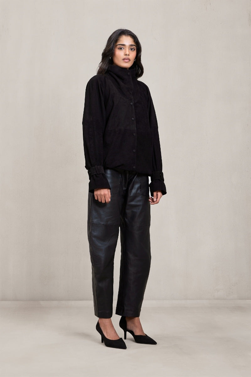 Deme By Gabriella Morgan co-ord set in black, featuring matching top and pants, styled for casual or stylish everyday wear.