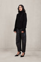 Black Morgan co-ord set by Deme By Gabriella featuring matching top and pants, stylish and comfortable for everyday wear.