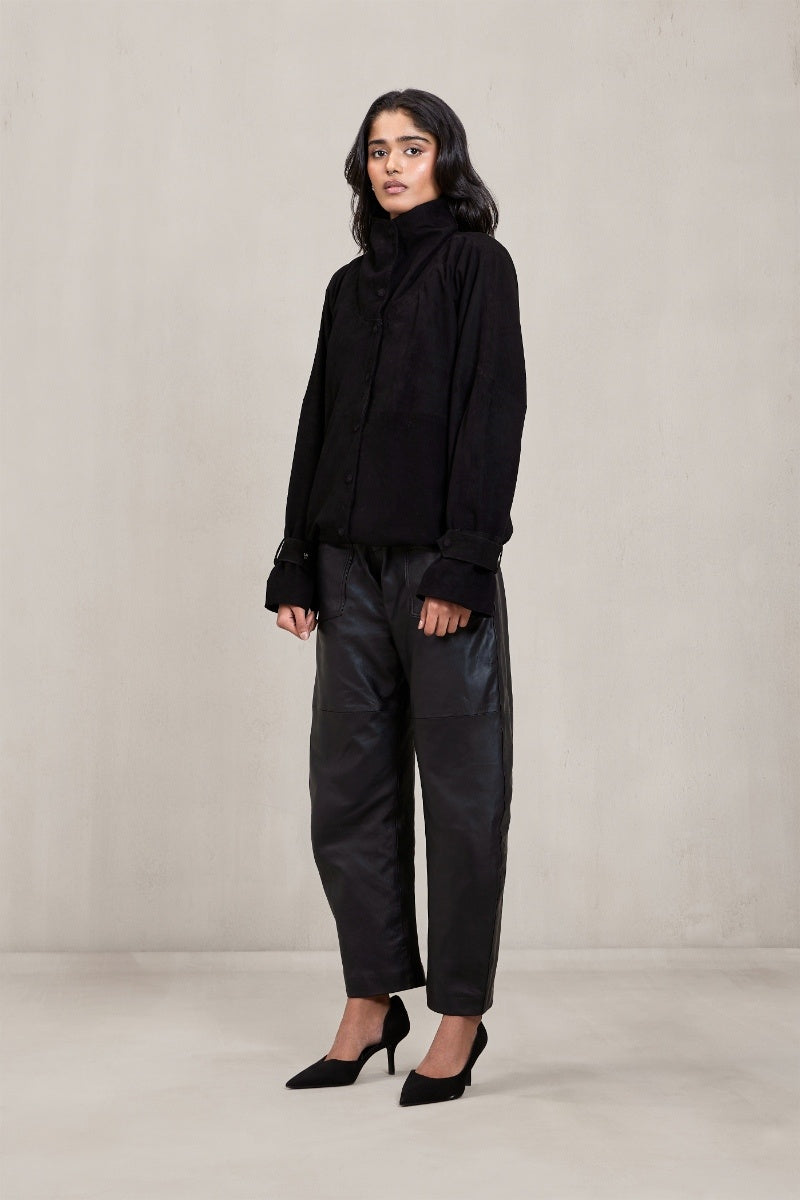 Black Morgan co-ord set by Deme By Gabriella featuring matching top and pants, stylish and comfortable for everyday wear.
