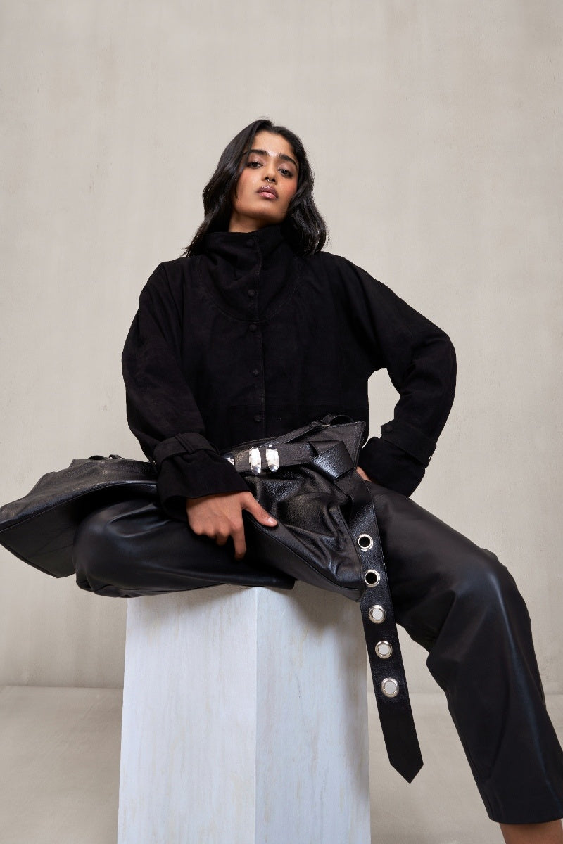Black Morgan co-ord set by Deme By Gabriella featuring matching top and pants ensemble with stylish design.