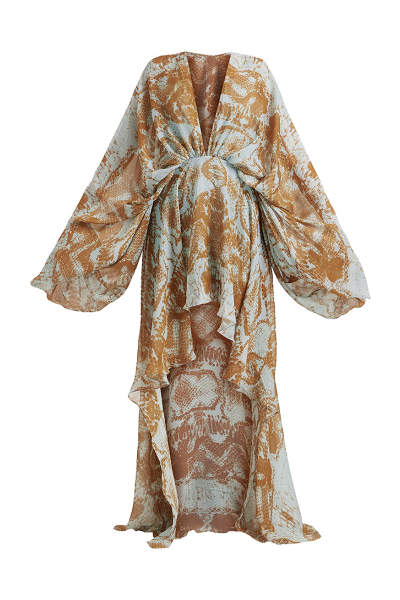Deme By Gabriella Rebecca gown featuring elegant fabric and intricate design, perfect for formal occasions.
