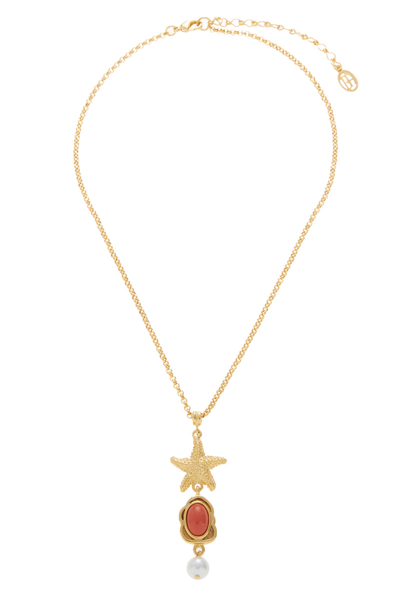 Ben Amun Soteria necklace featuring a delicate chain and elegant pendant, showcased on a neutral background.