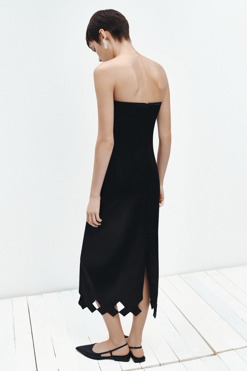 TYMPAN DRESS IN BLACK - CULT MIA