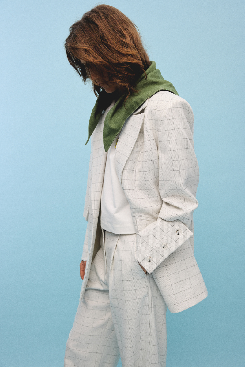 RELAXED FIT PANTS IN OFF-WHITE - CULT MIA