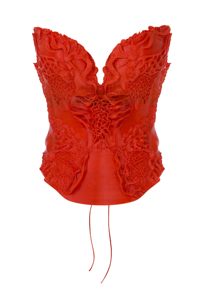最終値下【新品未着用】MEER. CORSET DESIGN TOP/ GRY Scarlet Darkness One-piece Collar Adjustable Jacquard Corset