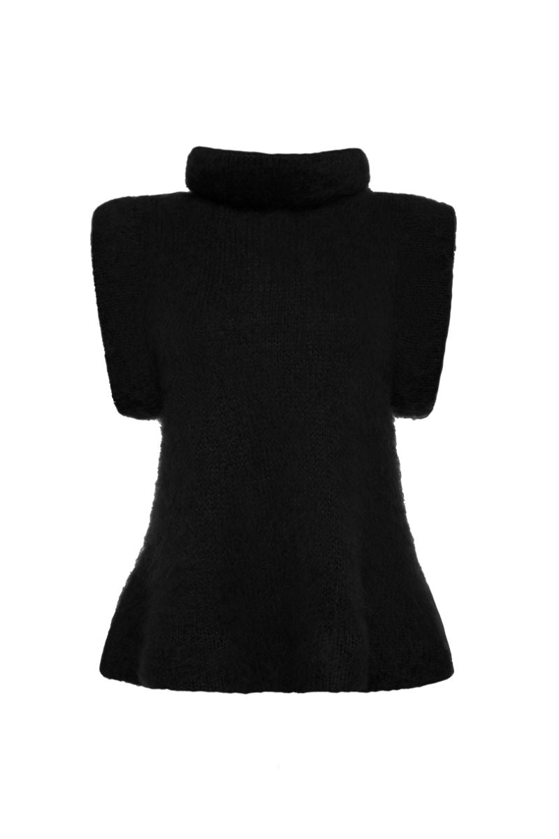 Black knitted sweater from Lalo, featuring a cozy, textured knit design perfect for casual wear.