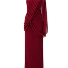 Elegant Margée Atelier EVA one-shoulder gown featuring flowing fabric and a sleek silhouette, perfect for formal occasions.