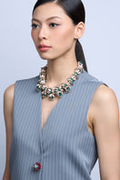 Aidan & Ice Solace Blush Necklace featuring a delicate pink pendant on a fine chain, elegant and stylish jewelry accessory.