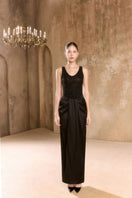 Arti Apparel Laurent maxi skirt in flowing fabric with a comfortable waistband, full-length design, and elegant style.