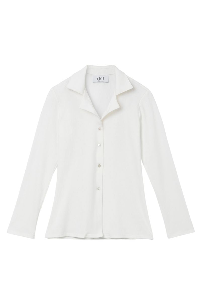 MODAL RIB KNIT COLLARED CARDIGAN - CULT MIA