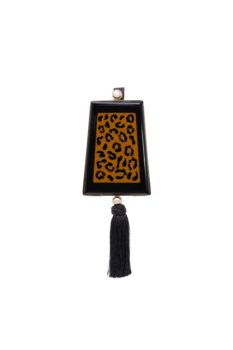 Waiwai Rio Jaguar Trapezio shoulder bag featuring a sleek design with a jaguar pattern and structured shape.