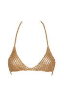Silvia Gnecchi chain bra top featuring a stylish chain design, worn as a trendy, statement tops piece.