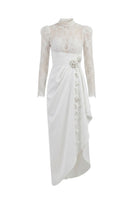 White Plan MIKOL Maxi Dress featuring a flowing silhouette and elegant design, perfect for casual or formal occasions.