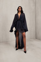 Black Noelle mini dress by Deme By Gabriella, featuring a fitted silhouette and stylish design, shown on a model.