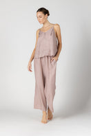 KACEY CITY high V-neck camisole in freckle print, NK IMODE loungewear, soft fabric, casual sleeveless top for relaxed wear