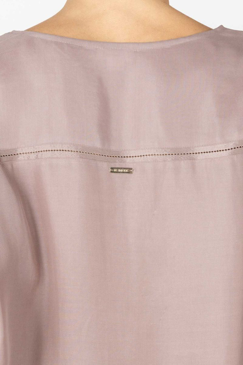 NK IMODE KACEY CITY shirt top in freckle print, a comfortable loungewear piece with a relaxed fit and casual style.