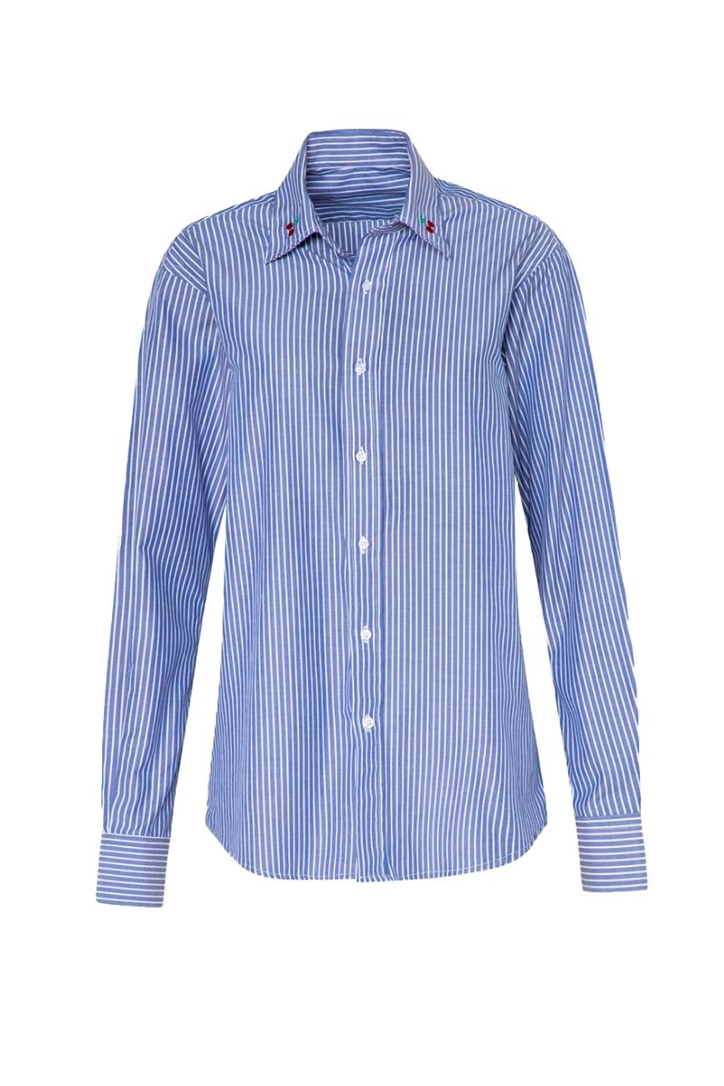 MARION BLUE STRIPES SHIRT - CULT MIA