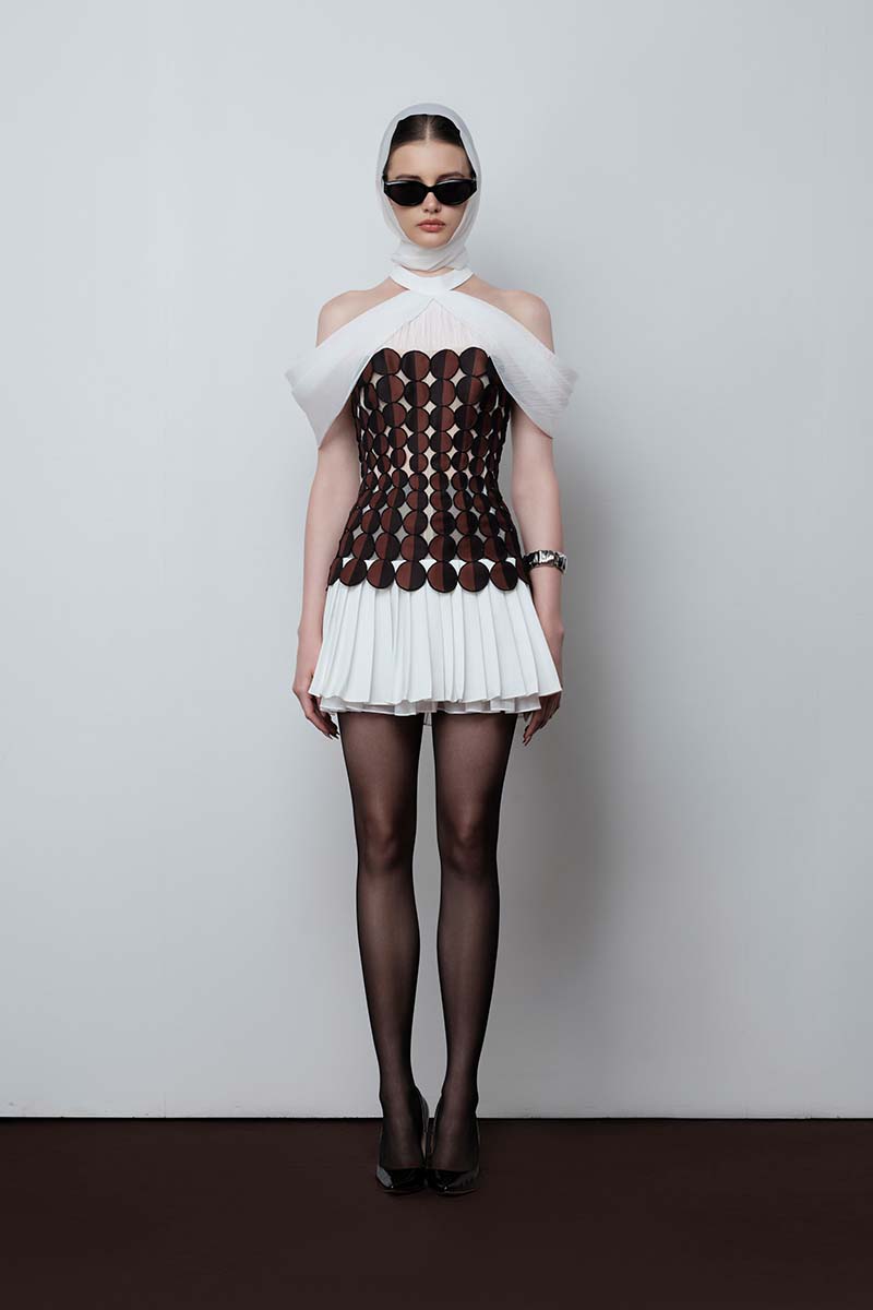 MOONLIT VEIL MINI DRESS