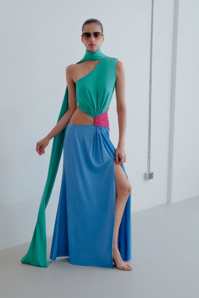 maxi dress pastel colours LEILA MAXI DRESS IN DREAMY PASTELS | CULT MIA