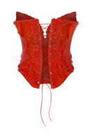 Sudi Etuz 3D print corset top featuring intricate 3D textured design and fitted style, displayed on a mannequin.
