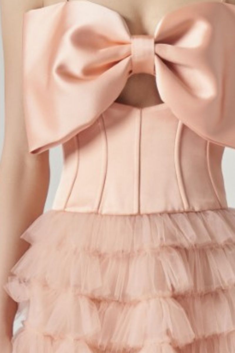 CLARA TAFFETA AND TULLE DRESS - CULT MIA