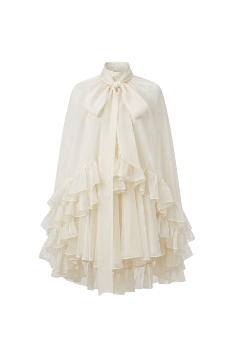 White Plan Monarch Dress mini dress featuring a stylish, flowy design with a fitted waist and short sleeves.